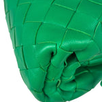 Bottega Veneta Green Leather Intercciato Small Crossbody