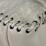 Christian Dior Cream Leather Braided Ethnic Shoulder Bag