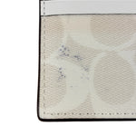 Coach Signature Canvas Card Case White