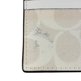 Coach Signature Canvas Card Case White