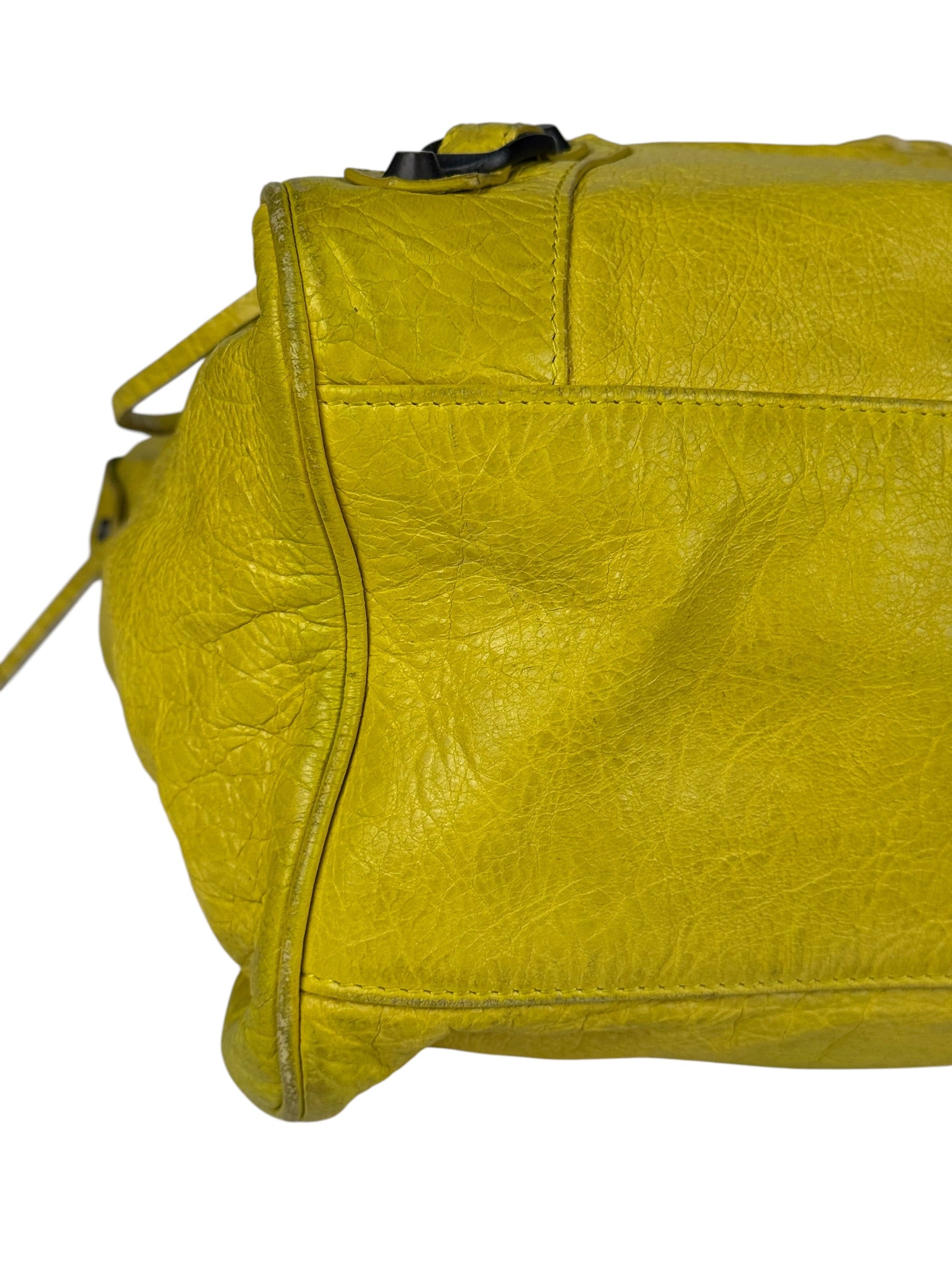 Balenciaga Yellow Leather Classic City Bag