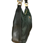 Prada Shoulder Bag Green Canvas Strap