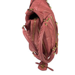 Balenciaga Pink Lambskin Velo Moto Two-Way Bag