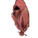 Balenciaga Pink Lambskin Velo Moto Two-Way Bag