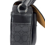 Coach Black Leather Pace Messenger Crossbody Bag