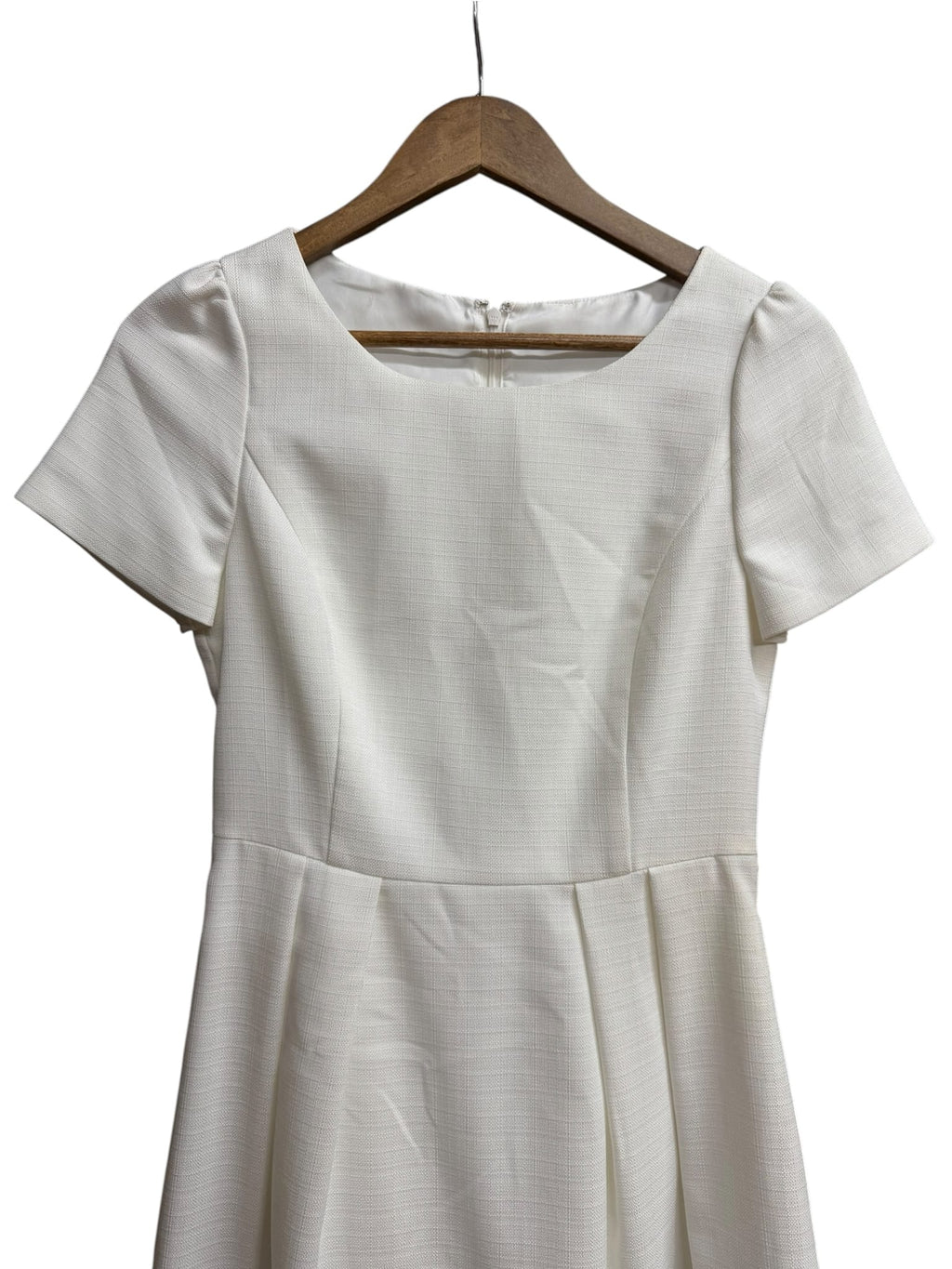 Laisse Passe White/Navy Floral Trim Dress
