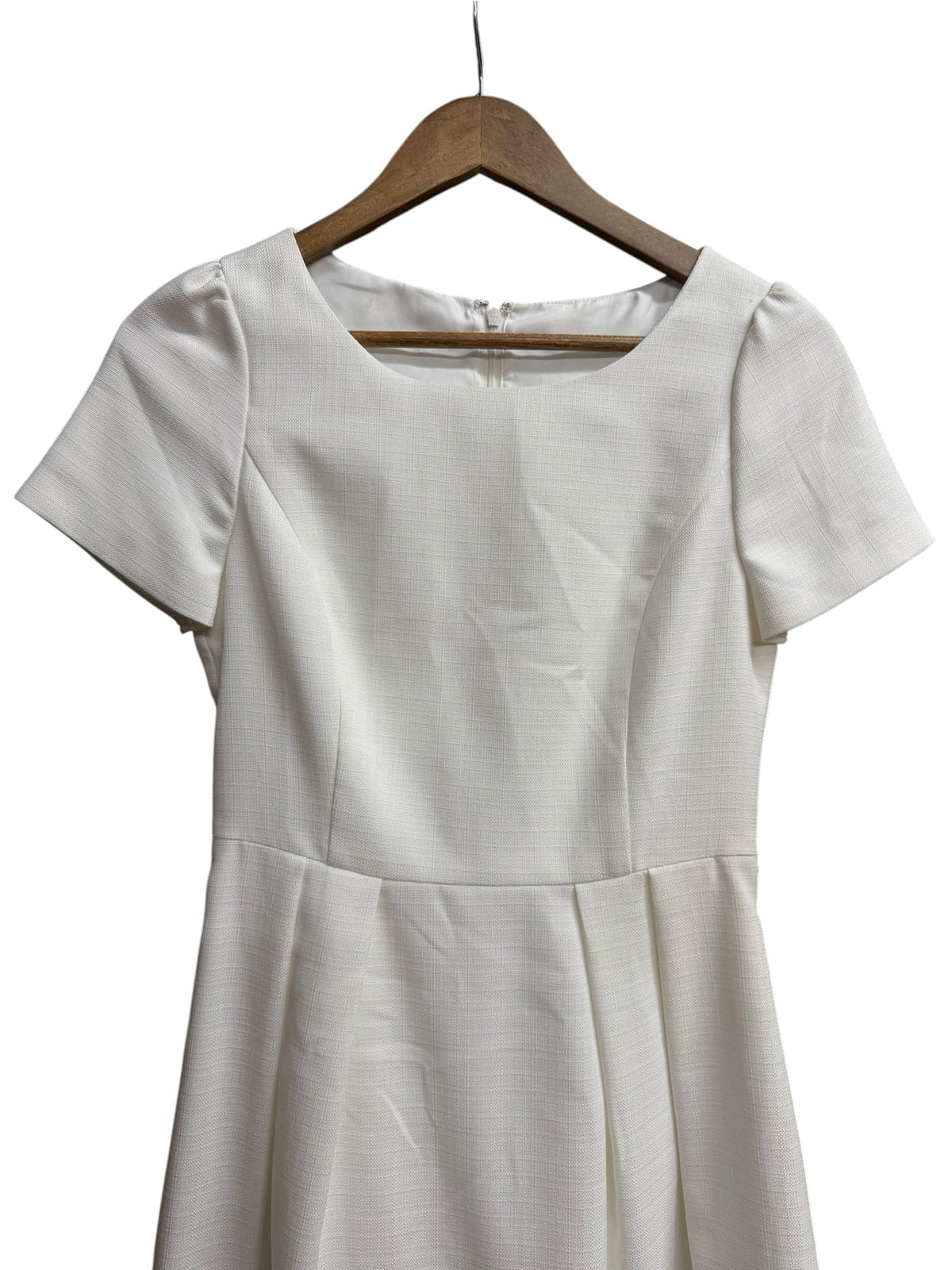 Laisse Passe White/Navy Floral Trim Dress