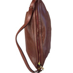 Vivienne Westwood Tan Brown Leather Perforated Orb Logo Shoulder Bag