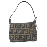 Fendi Leather Trim Zucca Pochette