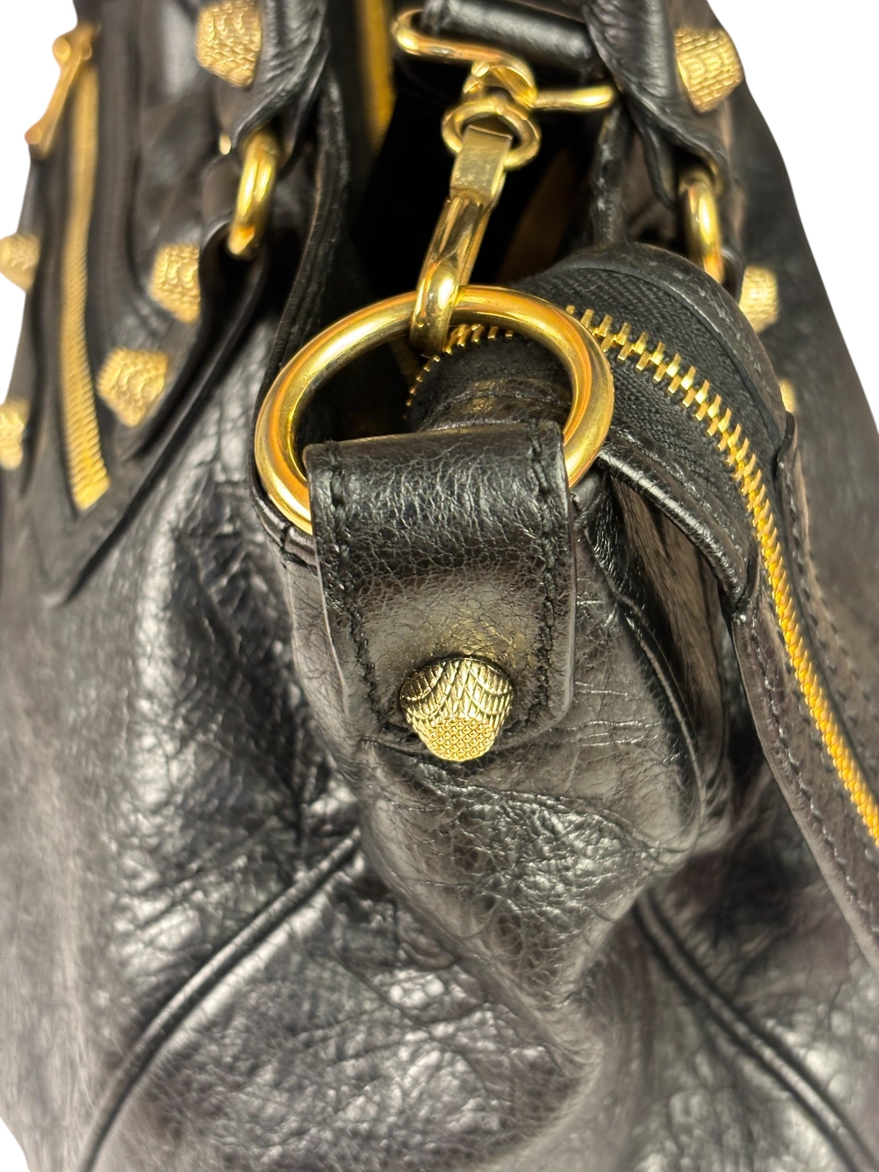 Balenciaga Black Leather Giant 12 City Bag