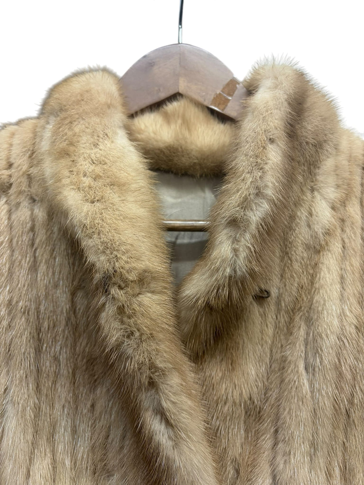 Vintage Blond Stripe Mink Fur Coat
