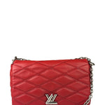 Louis Vuitton Red Lambskin GO-14 Malletage Shoulder Bag