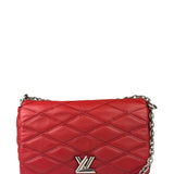 Louis Vuitton Red Lambskin GO-14 Malletage Shoulder Bag