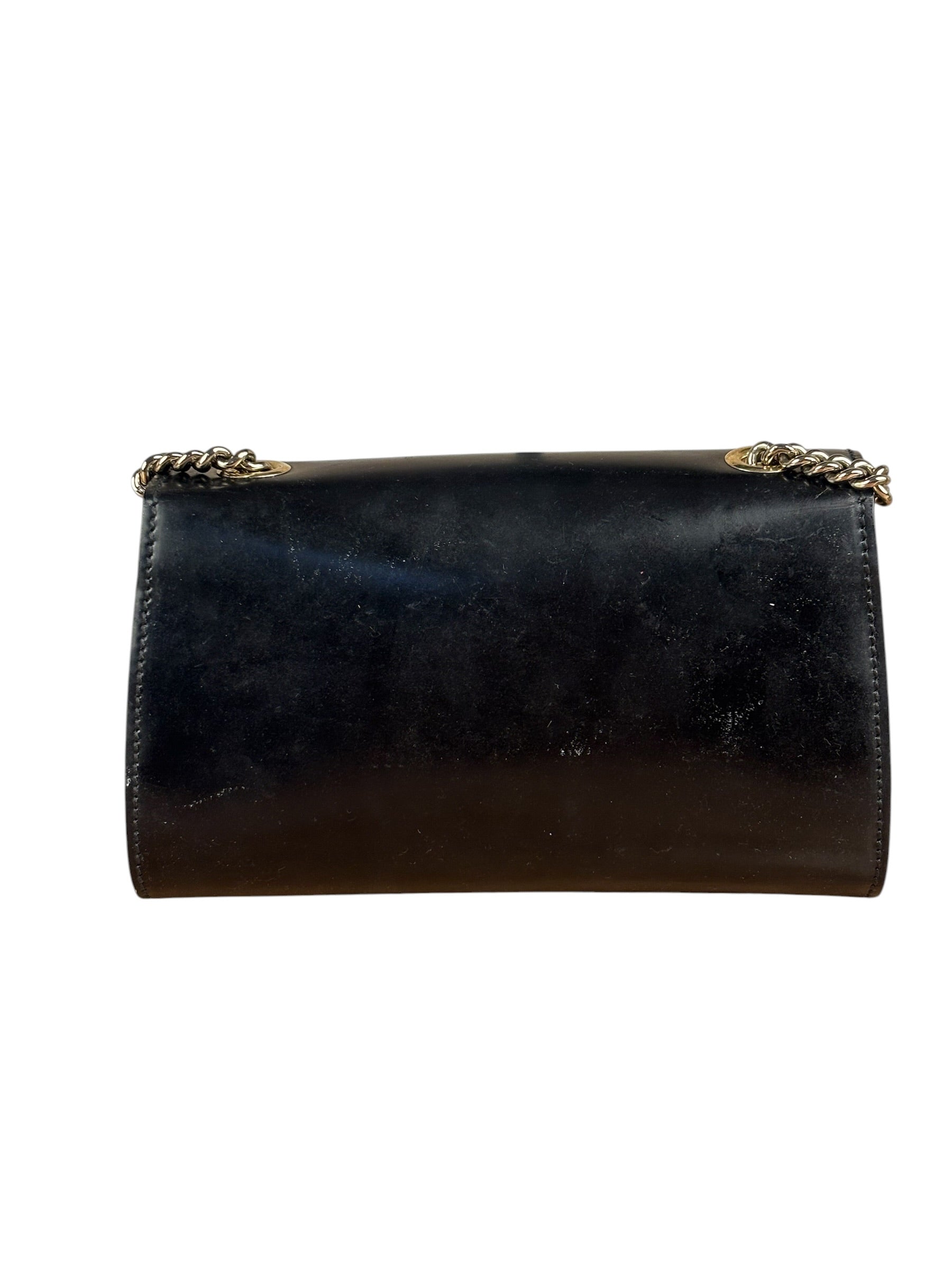 Gucci Black Leather Small Emily Chain Shoulder Bag