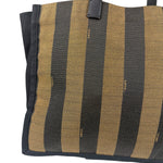 Fendi Pequin Canvas Tote Bag