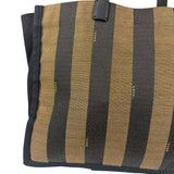 Fendi Pequin Canvas Tote Bag