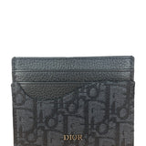 Christian Dior Black/Grey Oblique Jacquard Card Holder