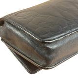 Chanel Black Leather Camellia Embossed Chain Wallet 2012