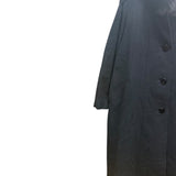 Vintage Black Wool Fox Fur Collared Long Coat