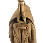 Chloe Orange Beige Calfskin See By Chloe Cherry Drawstring Saddle Crossbody Bag
