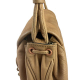 Chloe Orange Beige Calfskin See By Chloe Cherry Drawstring Saddle Crossbody Bag