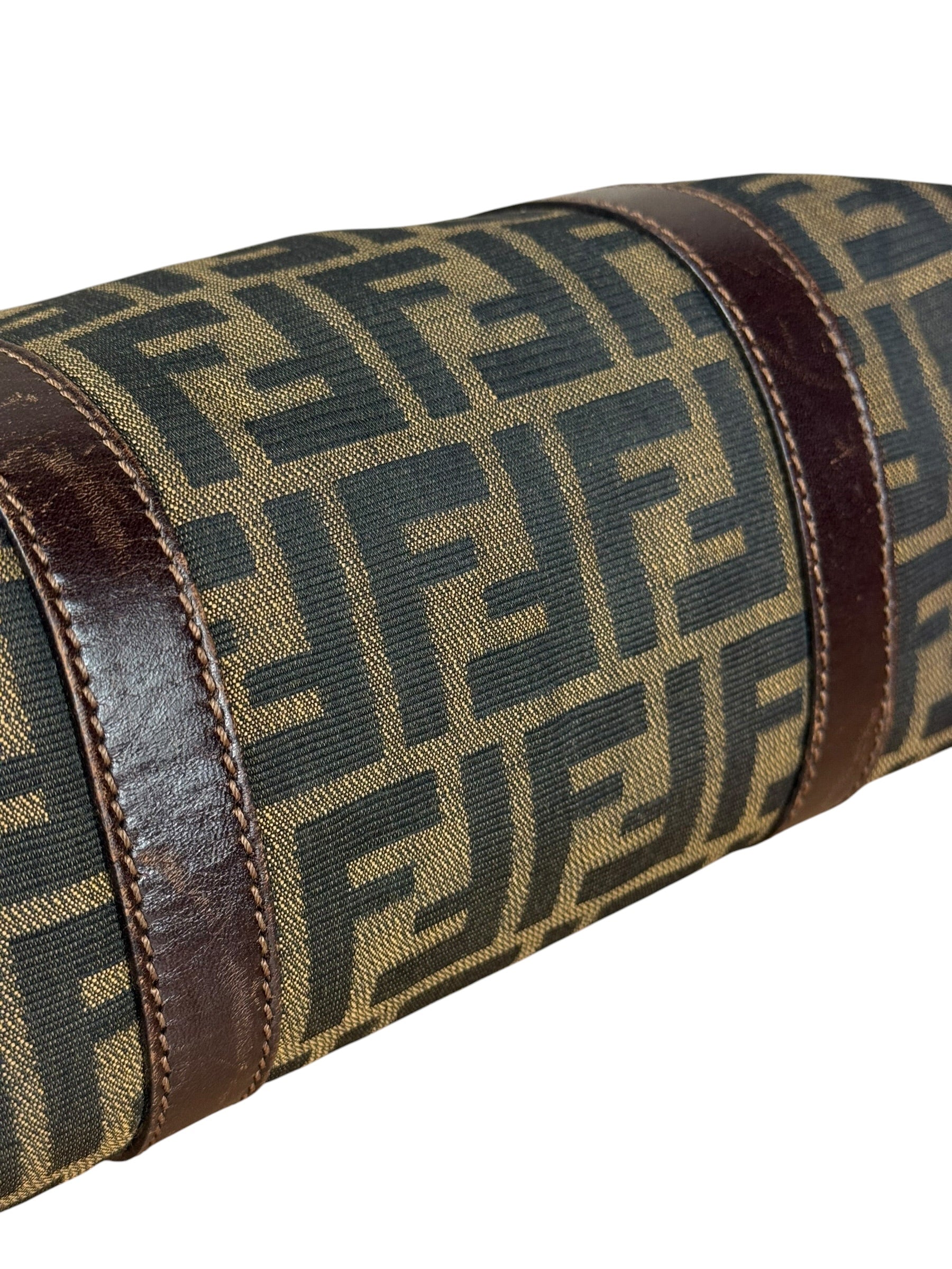 Fendi Vintage FF Zucca Print Mini Boston Handbag