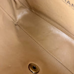 Chanel Vintage Beige Jersey Quilted Classic Flap Bag