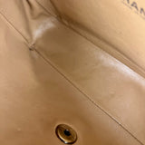Chanel Vintage Beige Jersey Quilted Classic Flap Bag