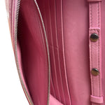 Balenciaga Pink Croc-Embossed Leather Chain B Wallet