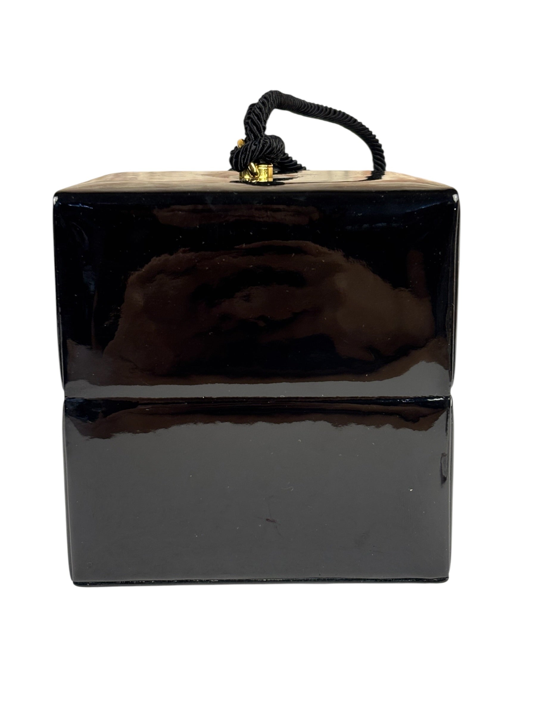 YSL Patent Jerry Cube Box Clutch