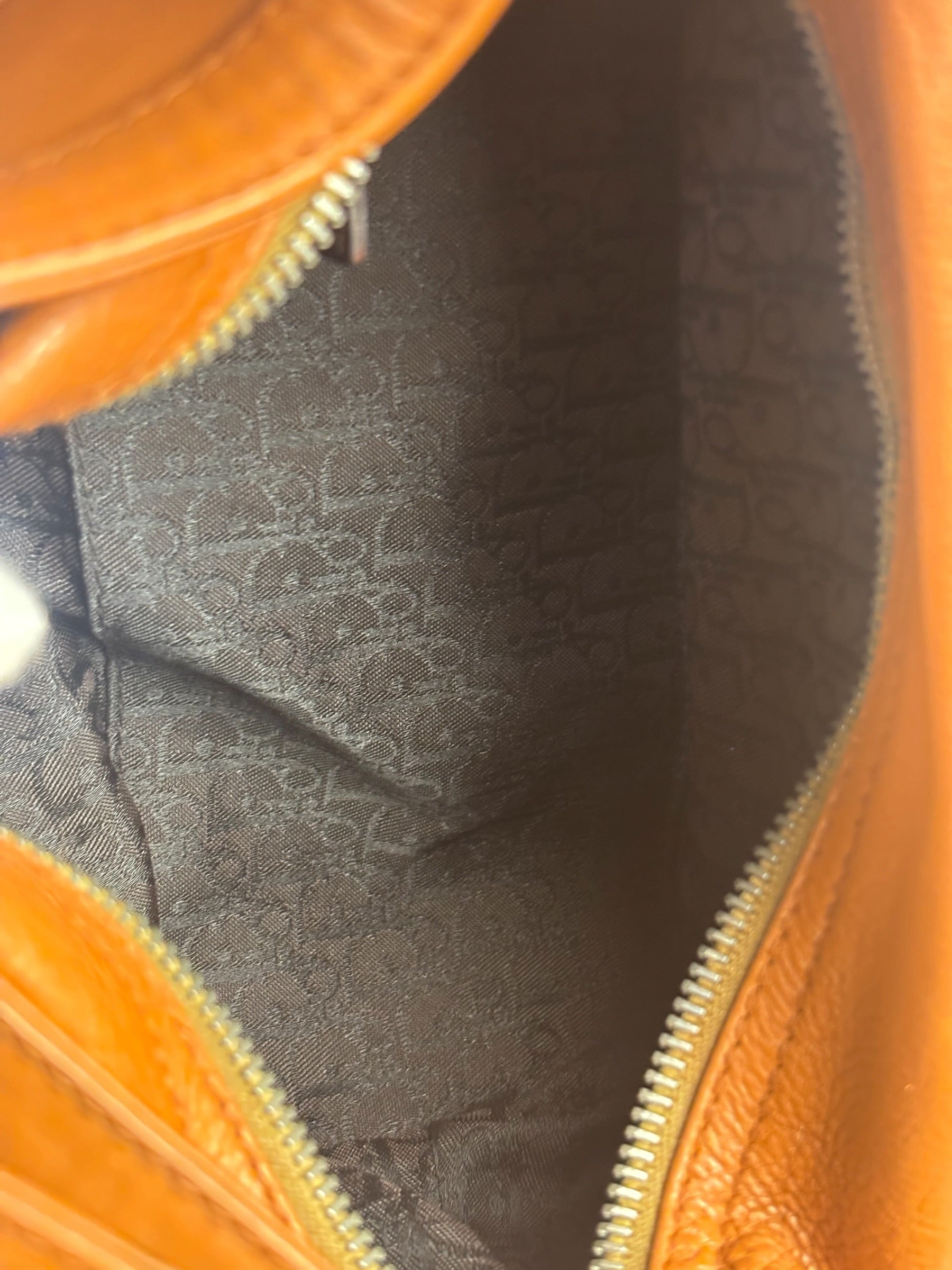 Christian Dior Vintage Tan Brown Leather Flight Medium