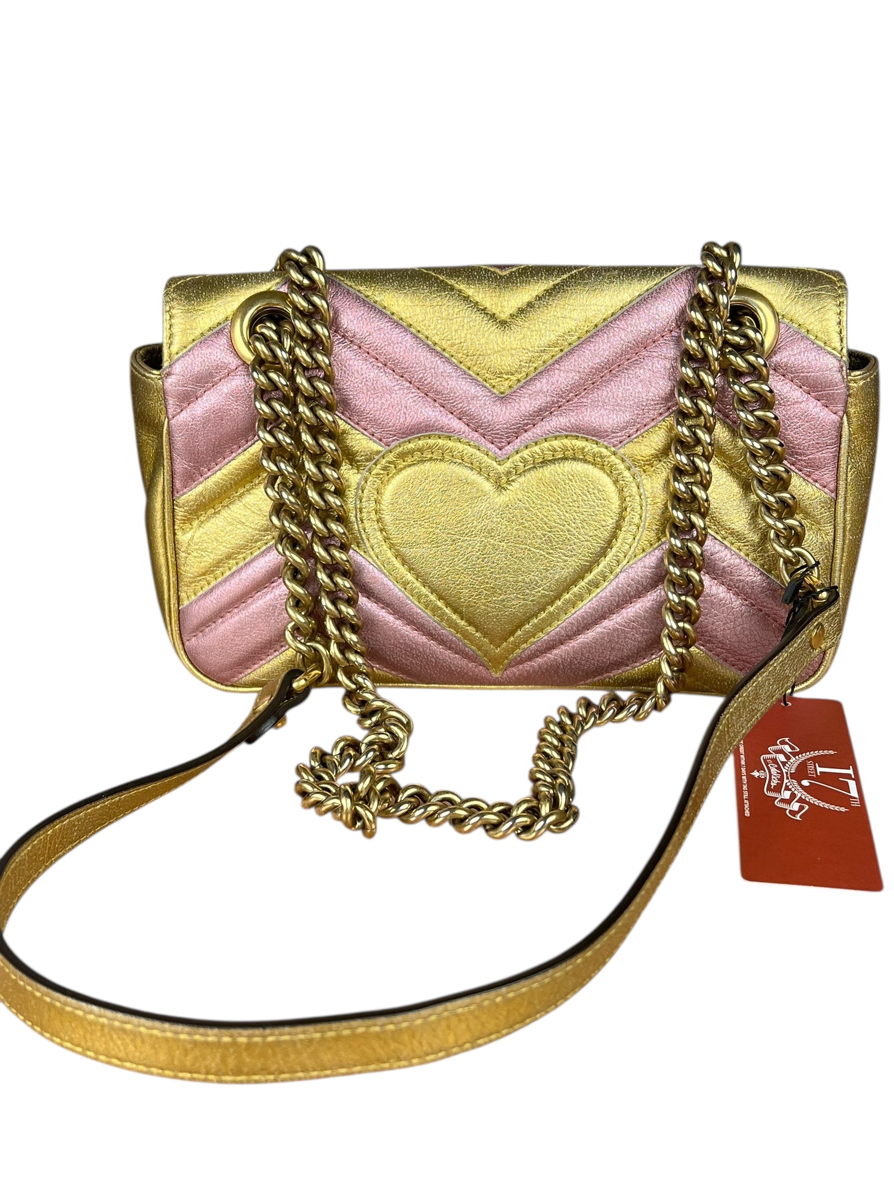 Gucci GG Metallic Marmont S Flap Bag