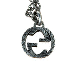 Gucci 925 Sterling Silver Interlocking GG Pendant Necklace