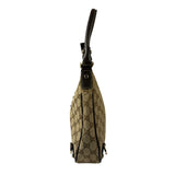 Gucci Brown Leather Trim Abbey D Ring Shoulder Bag