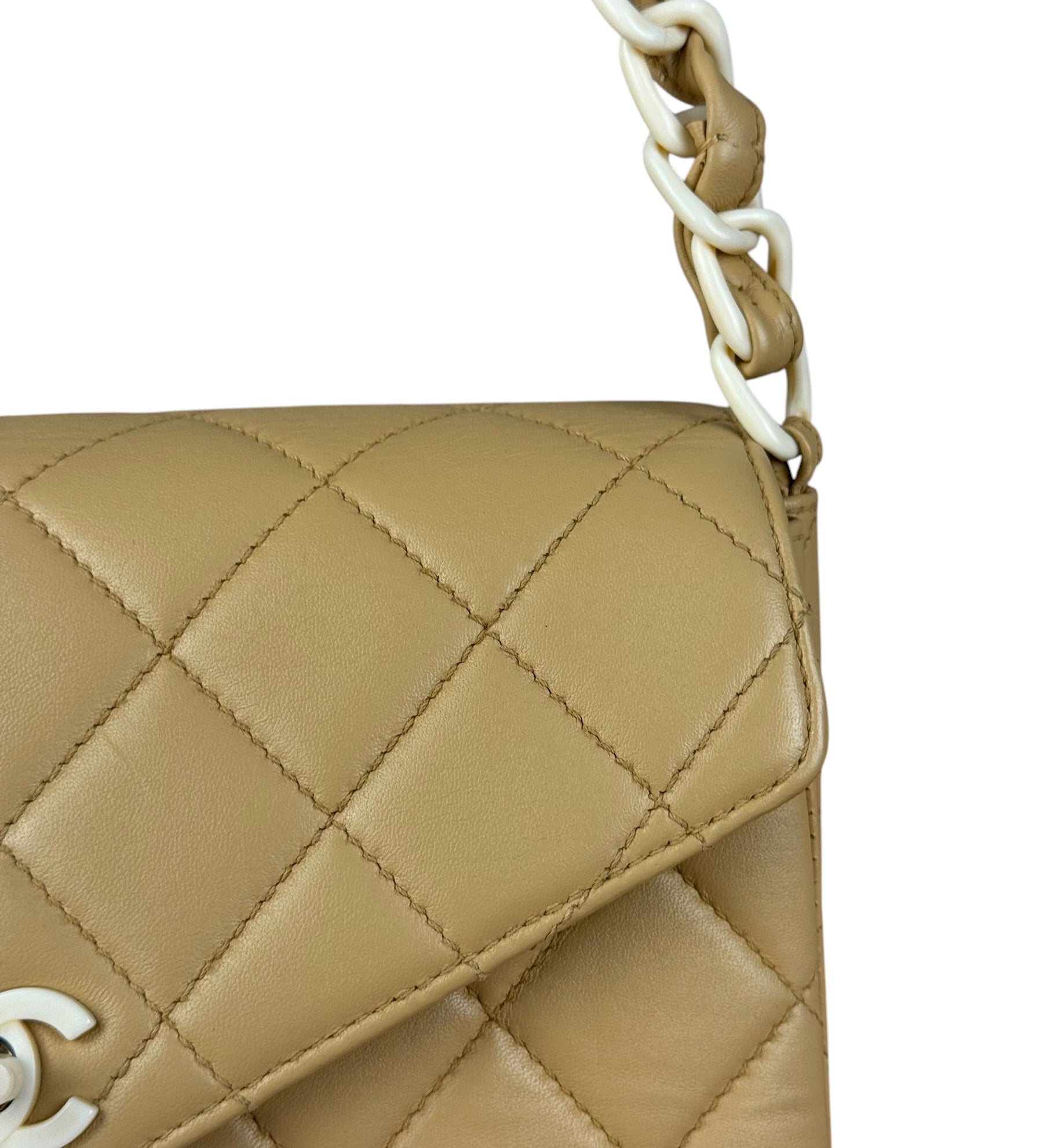Chanel Acrylic Chain Quilted Flap Bag 1997