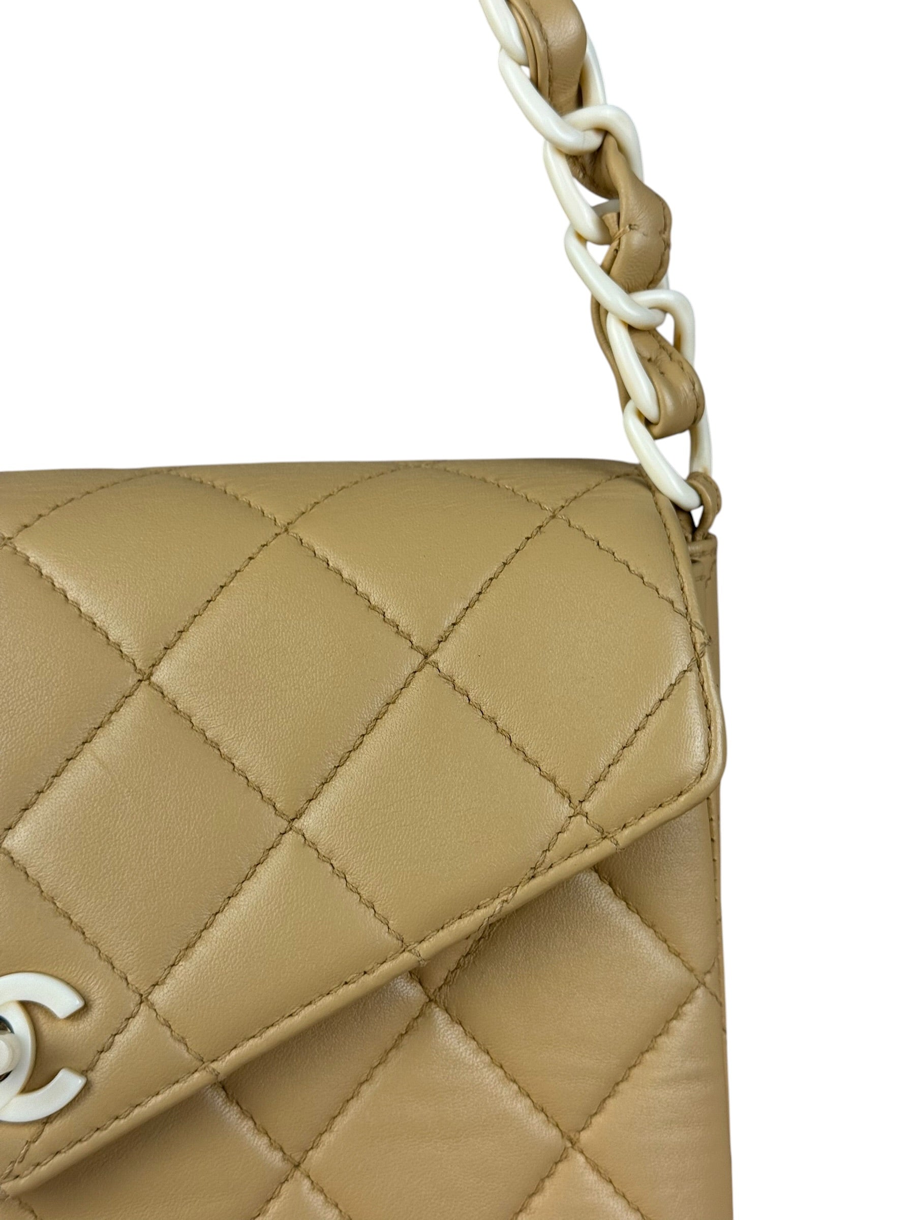 Chanel Acrylic Chain Quilted Flap Bag 1997