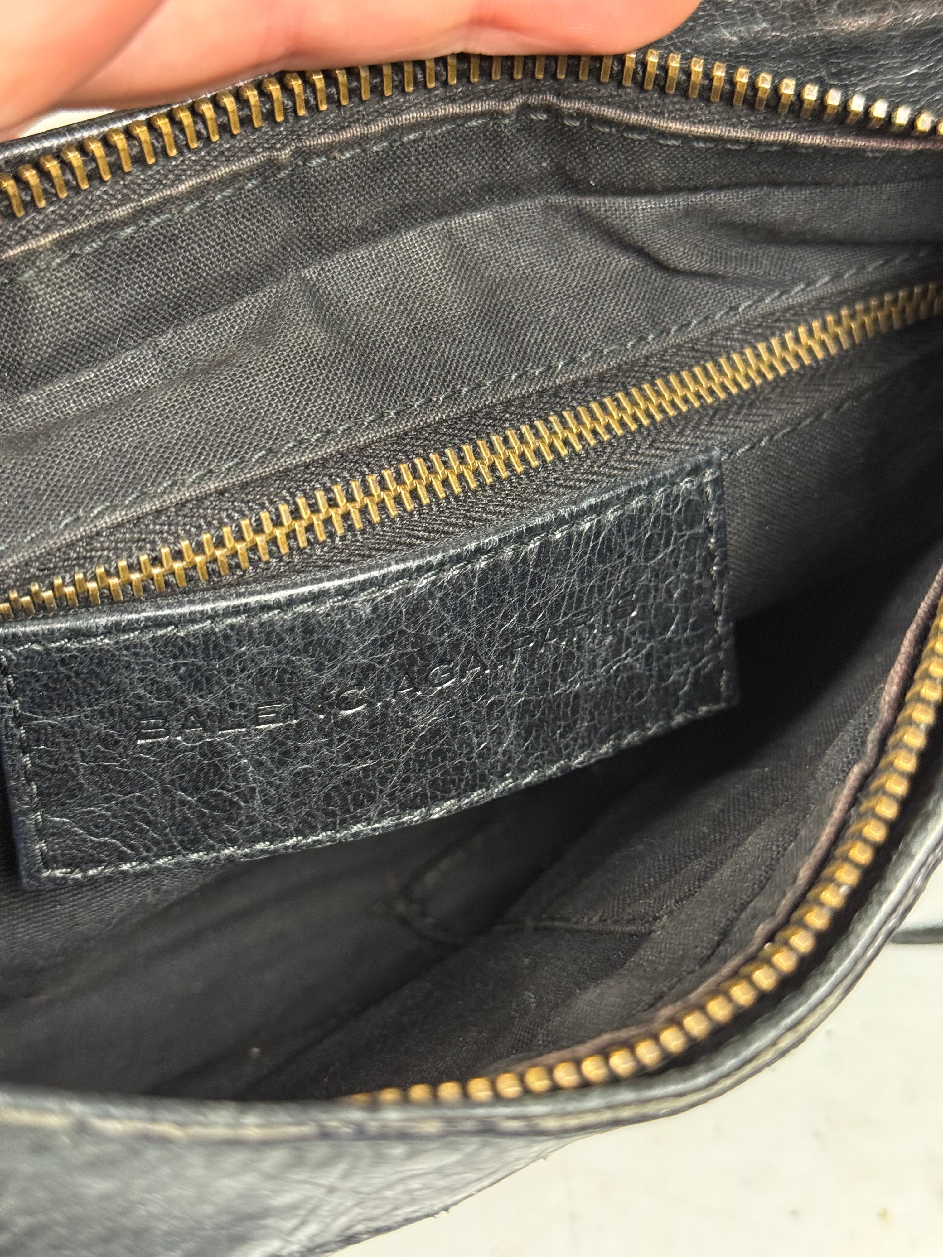 Balenciaga Black Moto Crossbody Bag