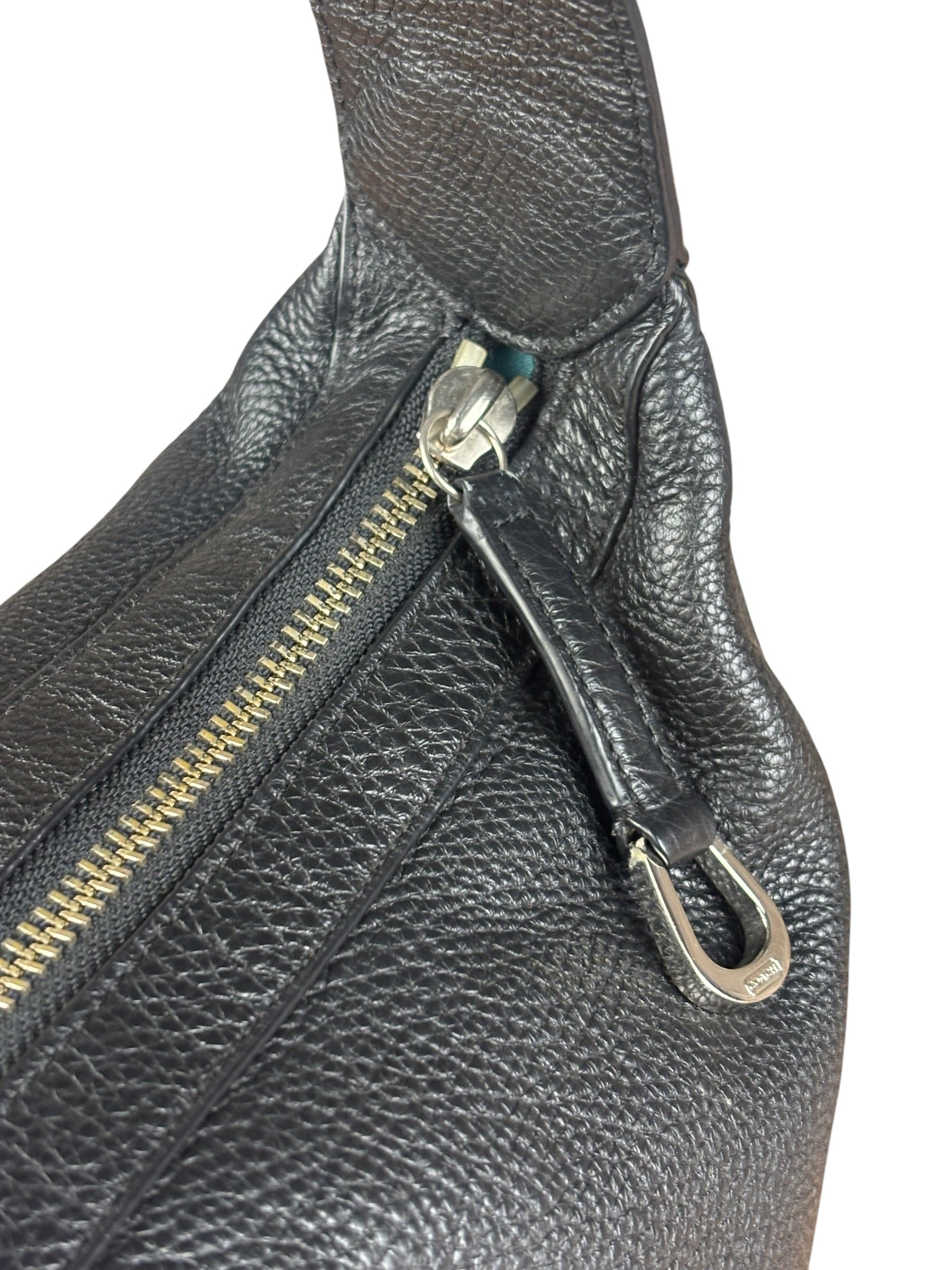 Coach Black Leather Hobo Shoulder Bag