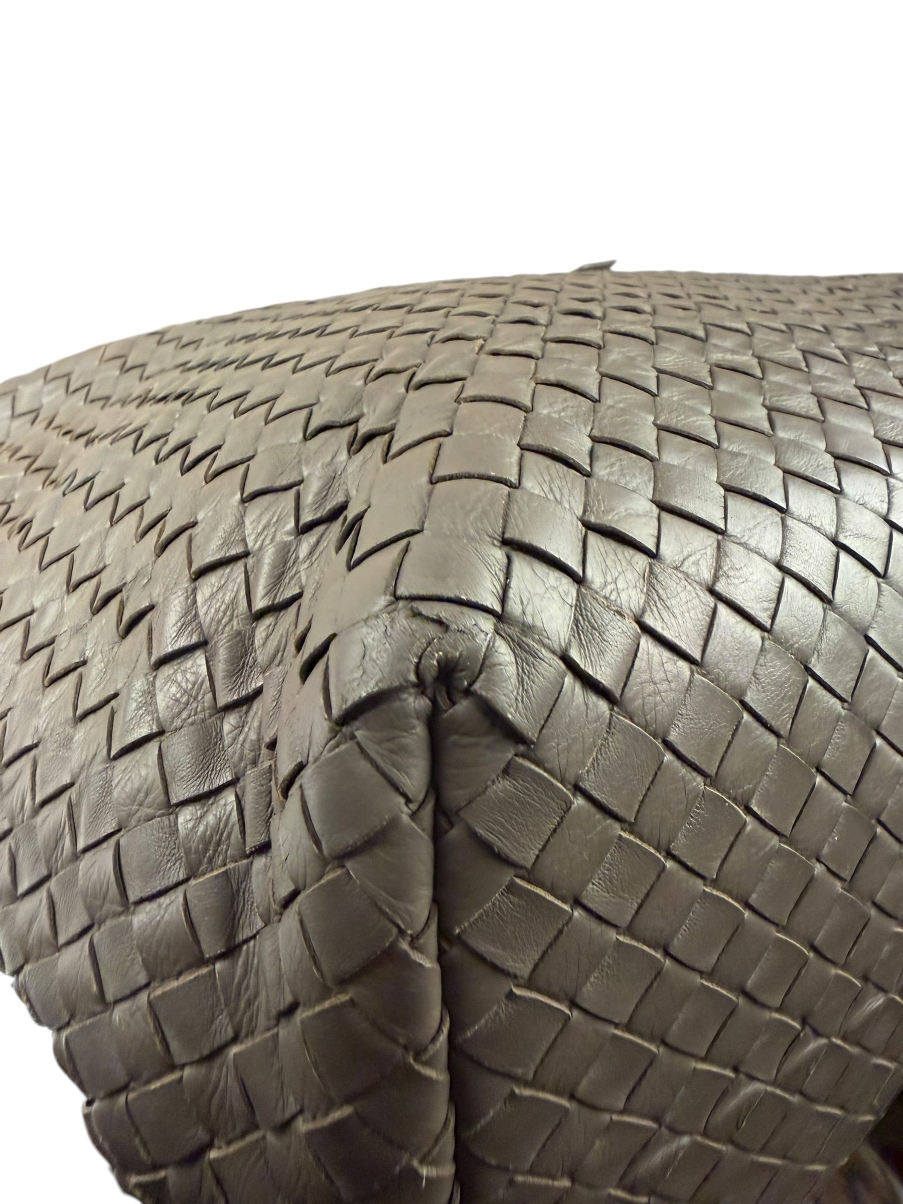 Bottega Veneta Gray Nappa Leather Intrecciato Tote Bag