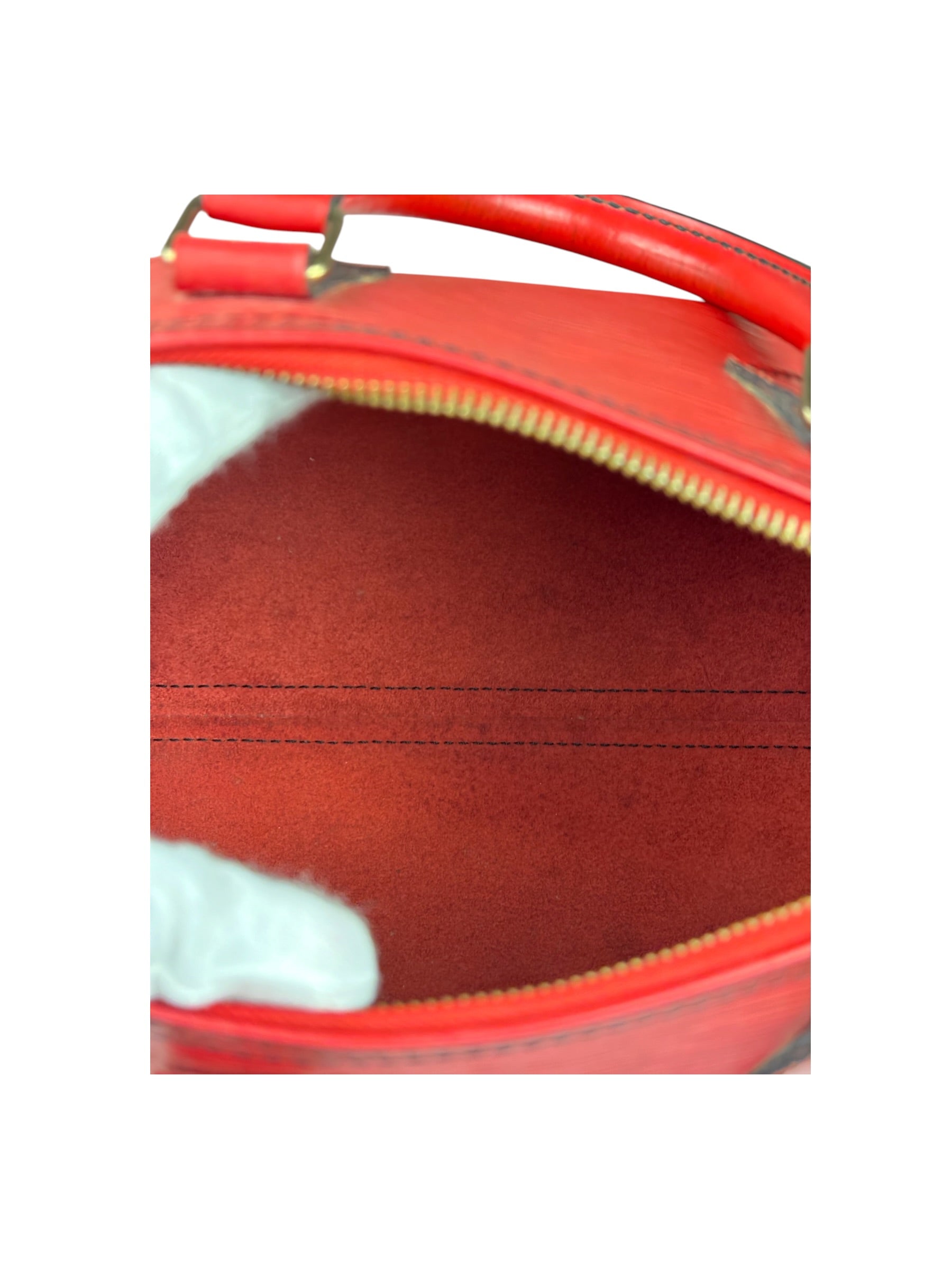 Louis Vuitton Castillian Red Epi Leather Speedy Mini Handbag