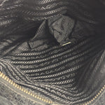 Prada Vintage Black Shine Leather Vitello Daino Tote