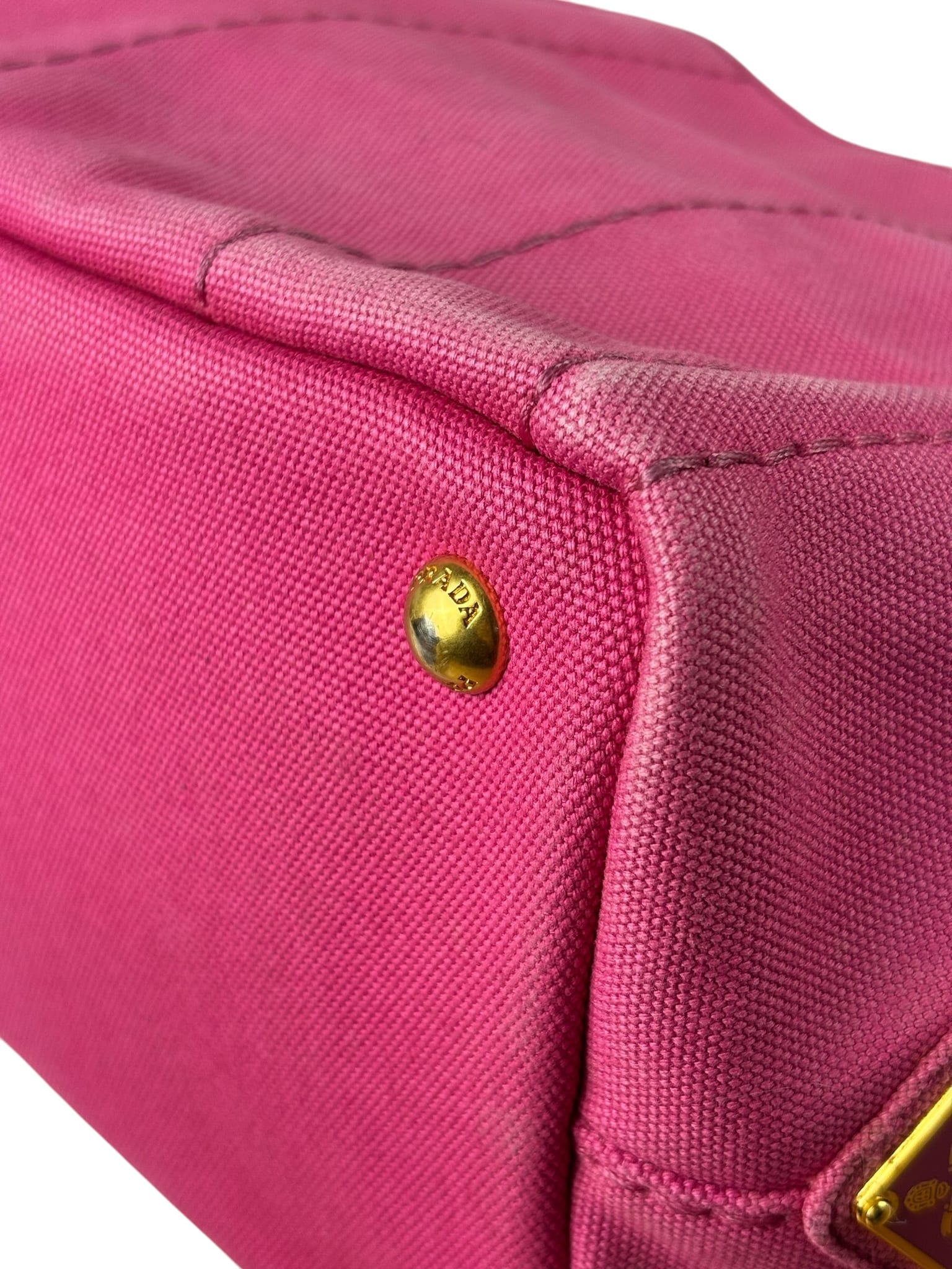 Prada Pink M Canapa Canvas Tote