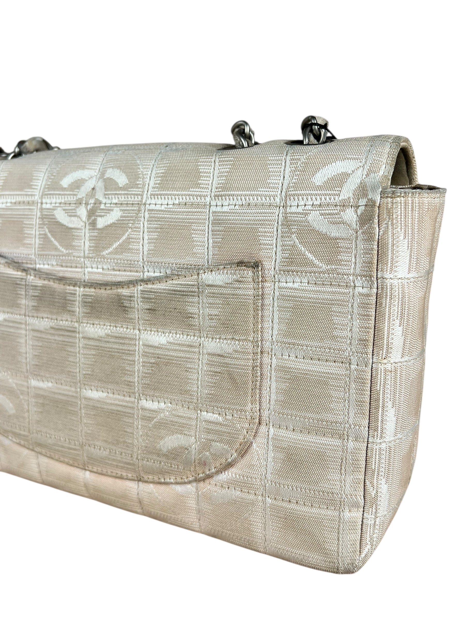 Chanel Vintage Beige Travel Line Classic Flap 2001