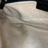 Gucci GG Black Chevron Leather Belt Bag