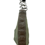 Chanel Olive Green/Brown Leather Trim Interlocking Ring Strap Hobo Bag 2003