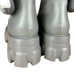 Prada Monolith Leather and Re-Nylon Pouch Boots