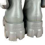 Prada Monolith Leather and Re-Nylon Pouch Boots