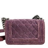 Chanel Purple Velvet Mini Boy Bag 2013