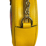 Gucci Ophidia Yellow GG Flora Round Shoulder Bag
