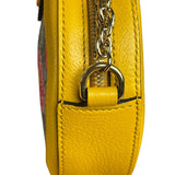 Gucci Ophidia Yellow GG Flora Round Shoulder Bag